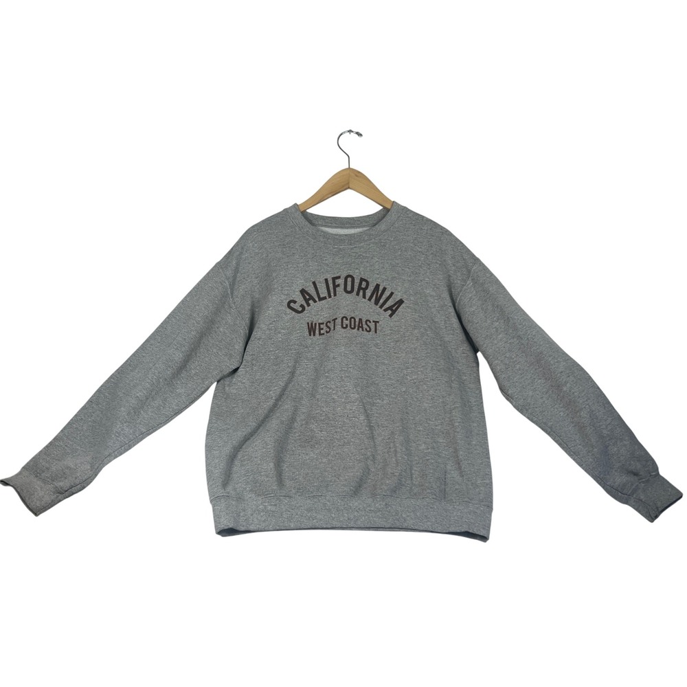 PrettyLittleThing California West Coast Grey Graphic Sweatshirt Small